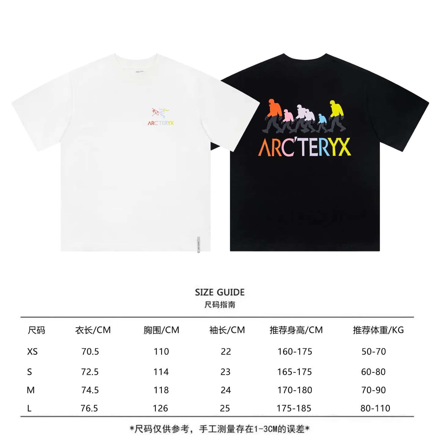 Arcteryx Cormac Series Logo LS T Same Style ✅ Size：XS S M L Black White